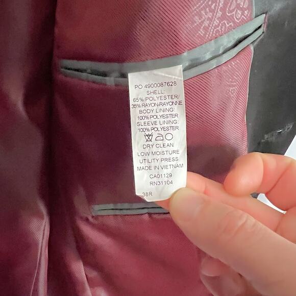 Madison Tuxedo Jacket 2 Button Single Vent Polyester Blend Blazer Men sz 38R - Picture 5 of 7